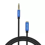 Kép 1/4 - Cable Audio TRRS 3.5mm Male to 3.5mm Female Vention BHCLF 1m Blue