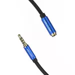 Kép 3/4 - Cable Audio TRRS 3.5mm Male to 3.5mm Female Vention BHCLF 1m Blue