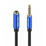 Kép 2/4 - Cable Audio TRRS 3.5mm Male to 3.5mm Female Vention BHCLH 2m Blue