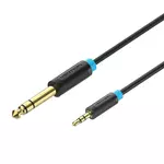 Kép 2/2 - Audio Cable TRS 3.5mm to 6.35mm Vention BABBG 1,5m, Black