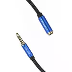 Kép 3/4 - Cable Audio TRRS 3.5mm Male to 3.5mm Female Vention BHCLI 3m Blue