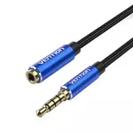 Kép 4/4 - Cable Audio TRRS 3.5mm Male to 3.5mm Female Vention BHCLI 3m Blue