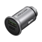 Kép 3/4 - Dual Port Car Charger USB-A, USB-C Vention FFBH0 18/20W Gray