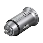 Kép 4/4 - Dual Port Car Charger USB-A, USB-C Vention FFBH0 18/20W Gray