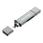 Kép 1/2 - Többfunkciós USB2.0 kártyaolvasó Vention CCJH0 szürke
