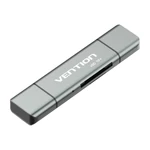 Kép 2/2 - Többfunkciós USB2.0 kártyaolvasó Vention CCJH0 szürke