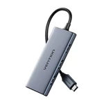 Kép 3/3 - USB-C to HDMI, 3x USB 3.0, SD, TF Hub Vention TOOHB 0.15m Gray