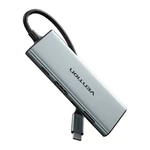Kép 4/6 - USB-C to HDMI, 3x USB 3.0, SD, TF, PD Hub Vention TOPHB 0.15m Gray