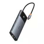 Kép 3/9 - Baseus Adapter Hub 10 az 1-ben USB-C - 2x HDMI, USB-C, 3xUSB-A, RJ45, SD/TF, PD (szürke)