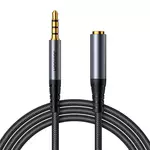 Kép 1/6 - Joyroom SY-A09 AUX extension cable 3.5mm mini jack female to 3.5mm mini jack male, braided, 1.2m (black)
