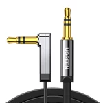 Kép 1/2 - UGREEN AV119 Mini jack 3.5mm AUX sarok kábel, lapos , 0,5m (fekete)