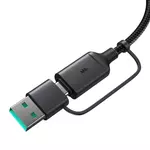 Kép 5/5 - Joyroom JR-WQM03 magnetic charger, USB + USB-C, 1.2m (black)