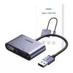 Kép 2/2 - UGREEN CM449 USB-A 3.0 - HDMI/VGA adapter (szürke)