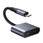 Kép 2/7 - 2-in-1 Audio adapter Joyroom SY-L02 Lightning to Double Lightning (black)