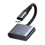 Kép 7/7 - 2-in-1 Audio adapter Joyroom SY-L02 Lightning to Double Lightning (black)