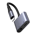 Kép 6/7 - 2-in-1 Audio adapter Joyroom SY-L01 Lightning to 3.5mm + Lightning (black)