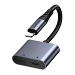 Kép 7/7 - 2-in-1 Audio adapter Joyroom SY-L01 Lightning to 3.5mm + Lightning (black)