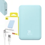 Kép 10/10 - Baseus Mágneses Mini Powerbank, 5000mAh, USB-C 20W (kék)