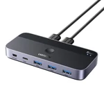 Kép 1/2 - UGREEN CM662 USB 3.0 switch 2 bemenet 4 kimenet (fekete)