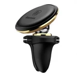 Kép 4/8 - Baseus Magnetic Air Vent Car Mount Holder with cable clip Gold