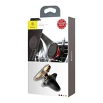 Kép 7/8 - Baseus Magnetic Air Vent Car Mount Holder with cable clip Gold