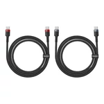 Kép 5/10 - Cable Baseus Cafule USB-C to USB-C 100W,1m, 2psc (Red Black, Grey Black)