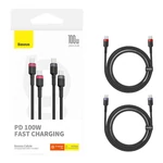 Kép 7/10 - Cable Baseus Cafule USB-C to USB-C 100W,1m, 2psc (Red Black, Grey Black)