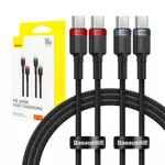 Kép 10/10 - Cable Baseus Cafule USB-C to USB-C 100W,1m, 2psc (Red Black, Grey Black)