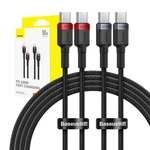 Kép 10/10 - Cable Baseus Cafule USB-C to USB-C 100W,2m, 2psc (Red Black, Grey Black)