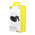 Kép 6/8 - Car holder with inductive charger Baseus LightChaser (Black)