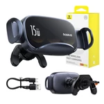Kép 8/8 - Car holder with inductive charger Baseus LightChaser (Black)