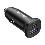 Kép 2/2 - UGREEN EC305 USB-C + USB autós töltő, 30W (fekete)