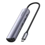 Kép 1/2 - Hub / Adapter Ugreen Revodok CM418 USB-C to 2x USB, HDMI 4K 30 Hz, RJ45 1Gbps, PD 100W (gray)