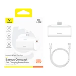 Kép 8/9 - Baseus Compact powerbank, 5000mAh, 20W, USB-C (fehér)