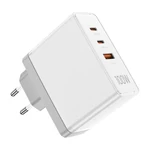 Kép 2/2 - Fali töltő, Vention, FEGW0-EU, 2xUSB-C, USB- A, 100W/100W/30W, GaN (fehér)