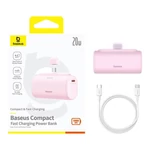 Kép 8/9 - Powerbank Baseus Compact USB-C 5000mAh, 20W (pink)