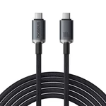 Kép 1/9 - Fast Charging Cable Baseus Crystal Shine USB-C to USB-C 100W, 1,5m, 20Gb (black)