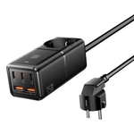 Kép 2/3 - Essager ECTAC-BRB01-Z GaN, 3xUSB-C, 2xUSB-A, 75W fali töltő (fekete)