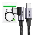 Kép 2/2 - UGREEN US255 USB-C-USB-C kábel, 3m, 60W, ferde (fekete)