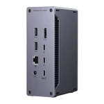 Kép 2/2 - UGREEN U710 dokkolóállomás, 2x Thunderbolt 4, DisplayPort 8K 30Hz, 4x USB, USB-C, RJ45, SD/TF, AUX, PD 90W (szürke)