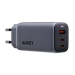 Kép 2/3 - Wall charger Aukey PA-B6U, 1xUSB-A, 2xUSB-C, 67W (gray)