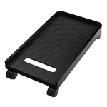 Kép 4/4 - Desktop computer stand, on wheels (black)