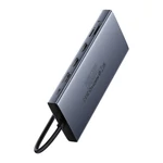 Kép 3/9 - Hub 13in1 Baseus PortalJoy USB-C to HDMI+DP+VGA+C+USB+PD+RJ45+SD/TF+3.5mm (grey)