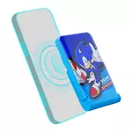 Kép 1/5 - Magnetic powerbank OTL 5000 mAh, USB-C 15W, Sonic The Hedgehoh with stand (blue)