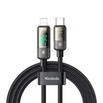 Kép 1/4 - Mcdodo CA-3600 USB-C Lightning kábel, automatikus kikapcsolás, 36W, 1.2m (fekete)