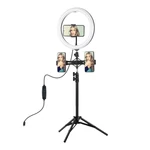 Kép 2/2 - Ring light PULUZ with tripod and phone holder PKT3099B