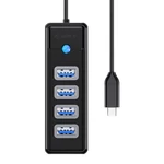 Kép 2/2 - Orico HUB USB-C to 4x USB 3.0 5Gbps 0,15m Black