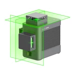 Kép 3/5 - Self-levelling 3D 360 cross level laser HOTO QWFGJ002 (±3mm/10m 5200mAh)
