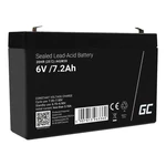 Kép 1/5 - Maintenance-free AGM VRLA Battery Green Cell AGM39 6V 7.2Ah (for alarm system, cash register, toy)