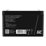 Kép 2/5 - Maintenance-free AGM VRLA Battery Green Cell AGM39 6V 7.2Ah (for alarm system, cash register, toy)
